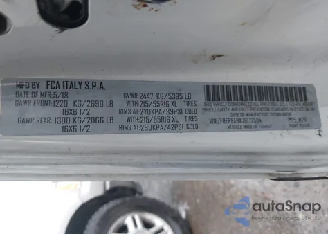 2018 Ram Promaster City Tradesman from USA, damaged, VIN ZFBERFABXJ6L12584